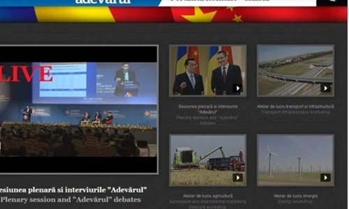 Premieră în online ul românesc: adevarul ro transmite  Forumul Româno Chinez, în exclusivitate, pe şase canale jpeg