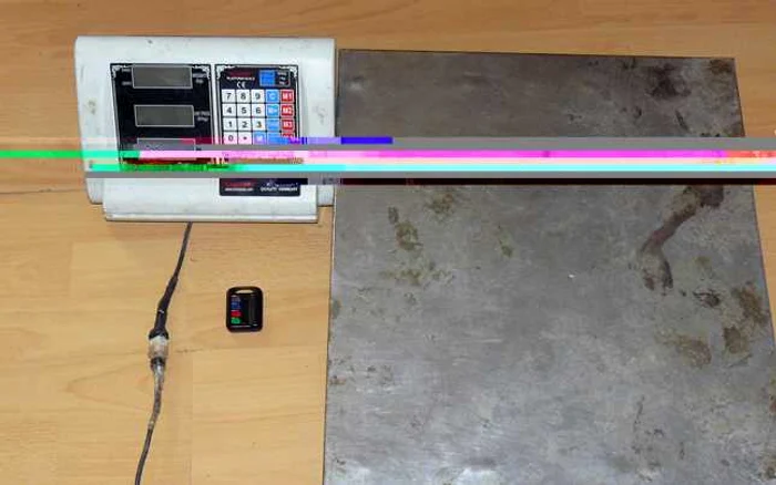 Cântarul era acţionat cu o telecomandă FOTO: IPJ Buzău
