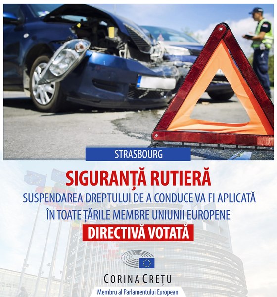 Un șofer european care are permisul suspendat într-o stat UE nu va mai putea conduce în niciun stat membru 