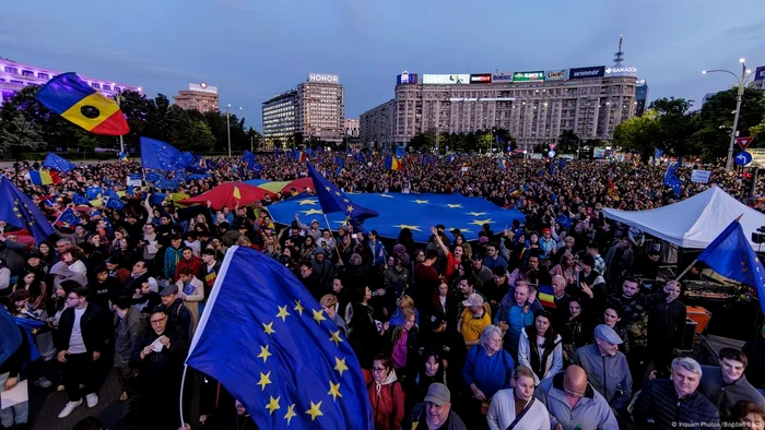 Demonstraţii în favoarea întăririi unităţii europene la Bucureşti
