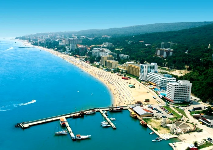 Plaja și hotelurile din Sunny Beach, Bulgaria