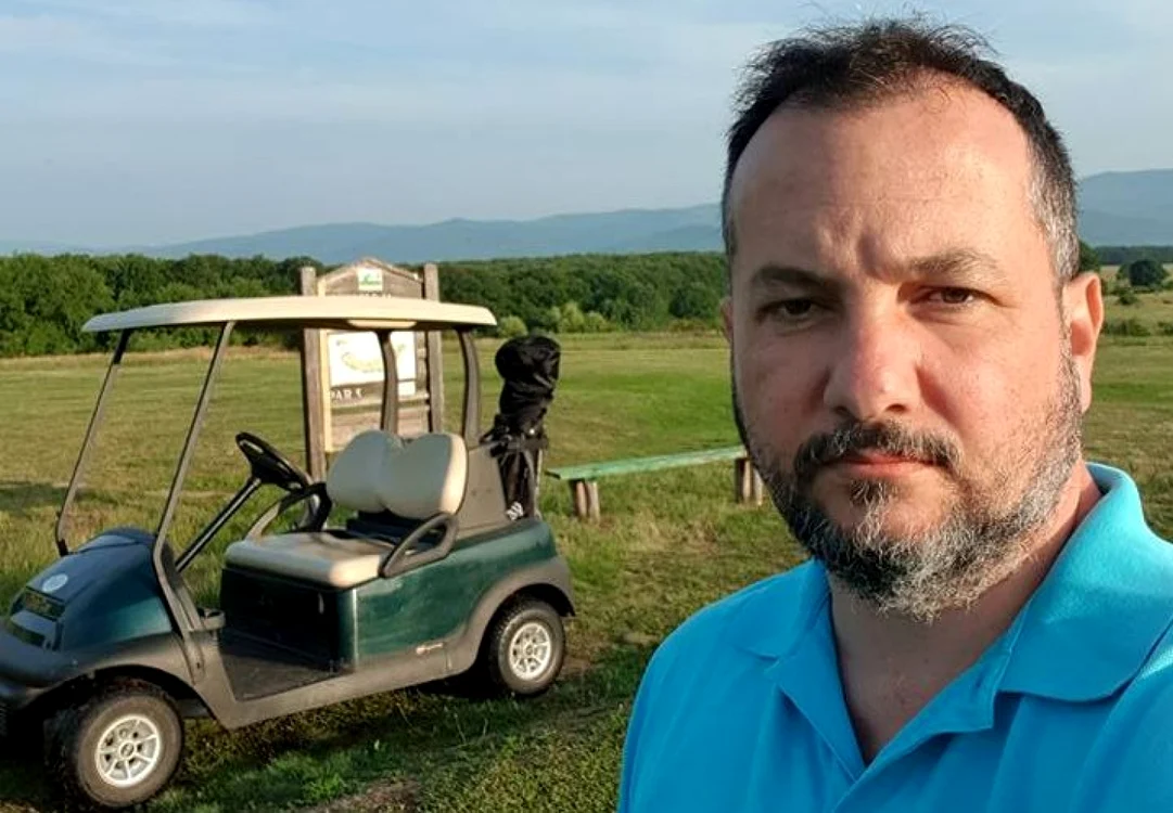 Cătălin Beciu, un pasionat susţinător al golfului FOTO: arhiva personală