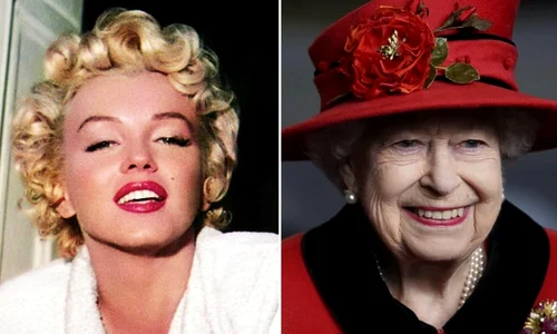 Marilyn Monroe si Regina Elisabeta a Ii a s au intalnit in anul 1956 png