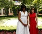 La reine Letizia d'Espagne et Michelle Obama lors de leur rencontre au palais de la Zarzuela à Madrid jpeg