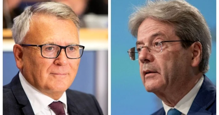 Comisarii europeni Nicolas Schmit şi Paolo Gentiloni