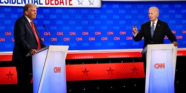 CNN a organizat prima dezbatere electorală Trump-Biden FOTO EPA-EFE