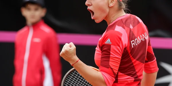 Meciul de tenis dintre Simona Halep şi Johanna Konta partida din cadrul Fed Cup desfăşurată la Constanţa FOTO Inquam Photos / George Călin