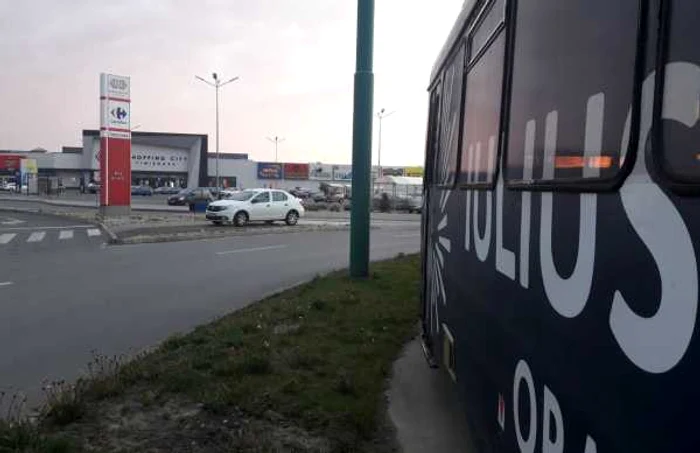 Tramvai la Shopping City Timişoara