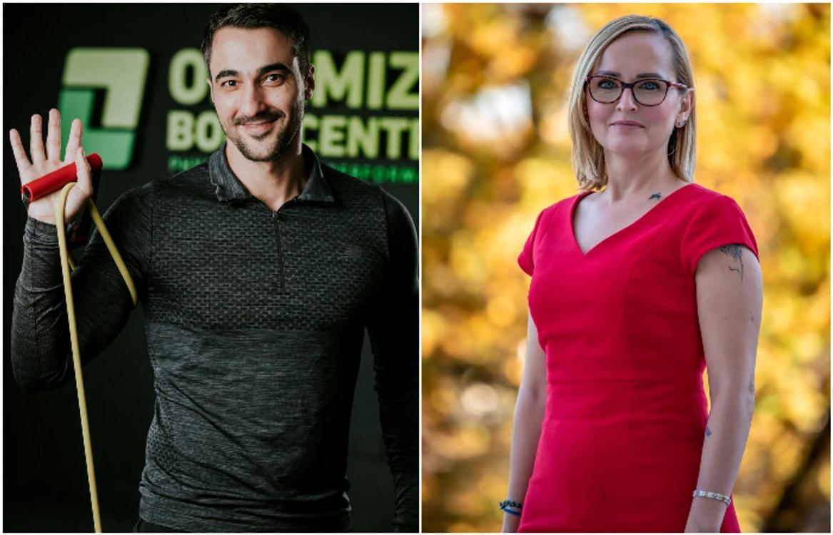 Antrenorul Florin Cujbă și medicul nutriționist Gabriela Niculae