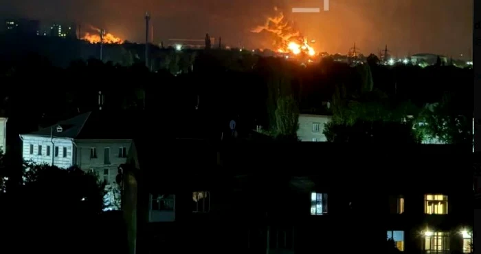 Atac cu drone-Lugansk FOTO Captură exilebova_plus