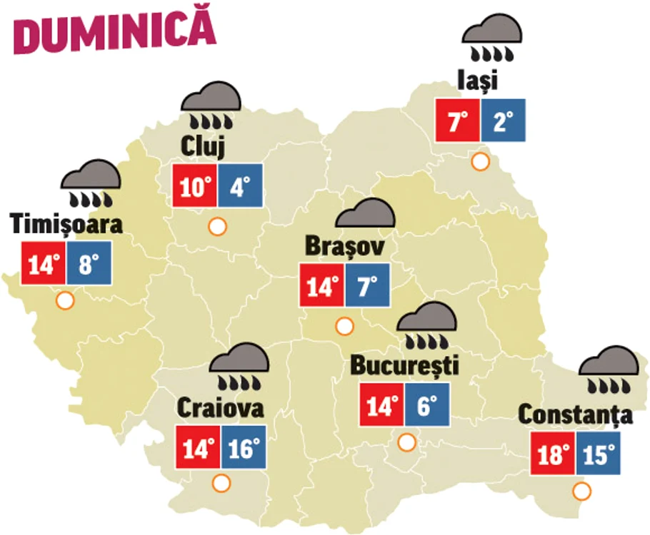 Prognoza meteo 11 octombrie anunță ploi în toată țara