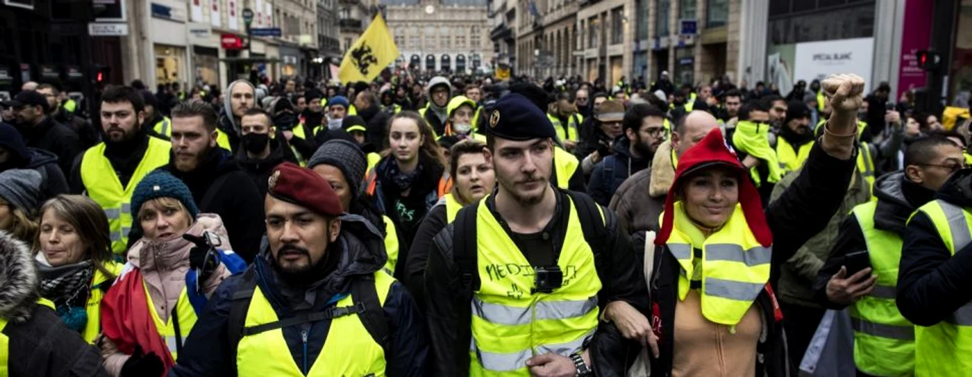 Protest al mişcării „Vestele Galbene“
