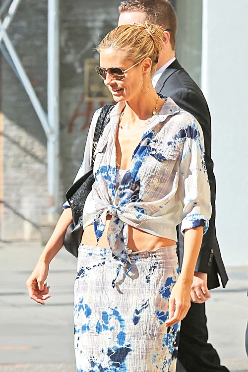 August 2014 Heidi Klum (41 de ani) a exagerat cu dietele şi a ajuns piele şi osFoto: Guliver/Splashnews/Photoland/Wenn
