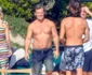 Josh Brolin and his pregnant wife at the beach jpeg
