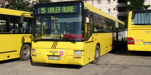 Autobuz marca MAN al companiei de transport public local Tursib din Sibiu Foto Tursib