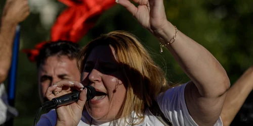 Diana Șoșoacă la protestul Aur din piața Victoriei FOTO Inquam Photos Octav Ganea jpg