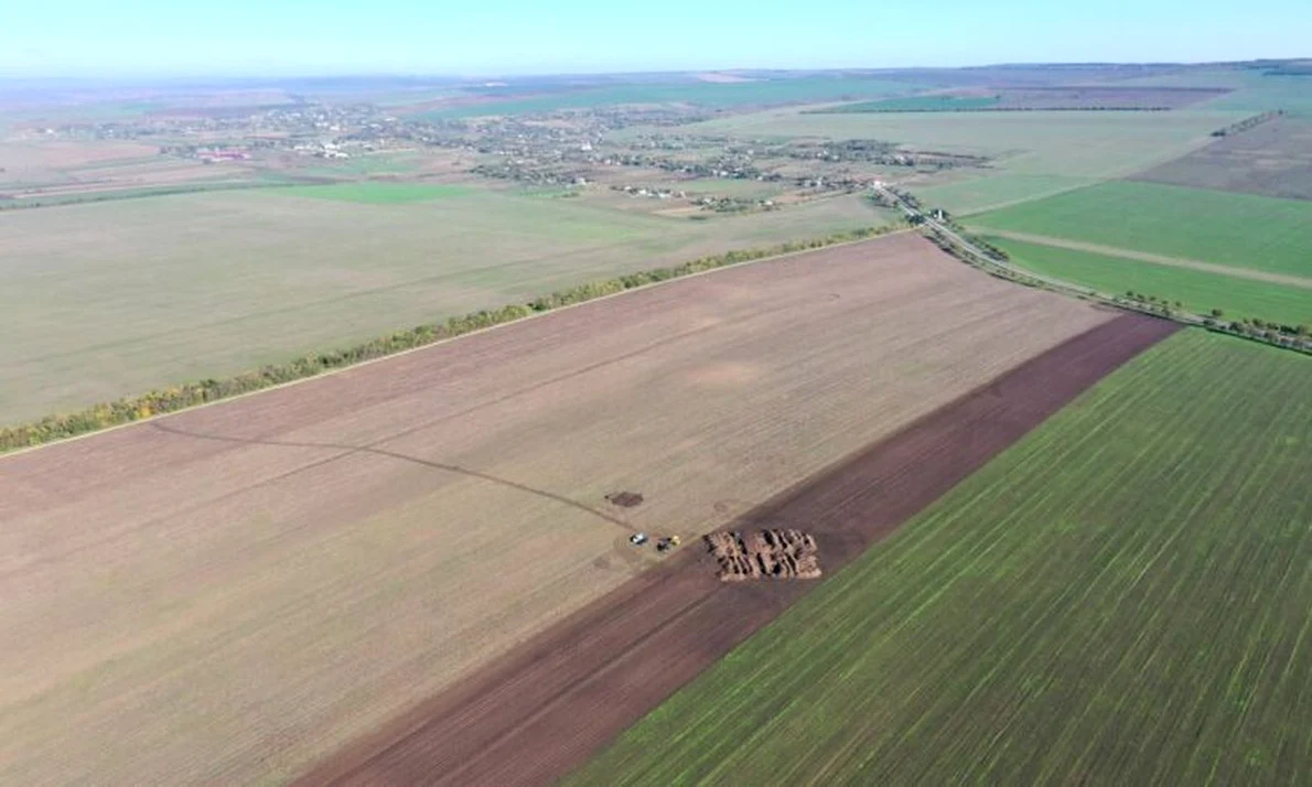 Săpăturile arheologice la nord de localitatea Ordășei, în Republica Moldova (© Agenția Națională Arheologică)