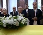 Theodor Stolojan, Ilie Bolojan, Marcel Ciolacu, Emil Constantinescu, Viorica Dăncilă, Nicolae Văcăroiu, Adrian Năstase la funeraliile de stat ale lui Ion Iliescu la Palatul Cotroceni. FOTO: captură de ecran