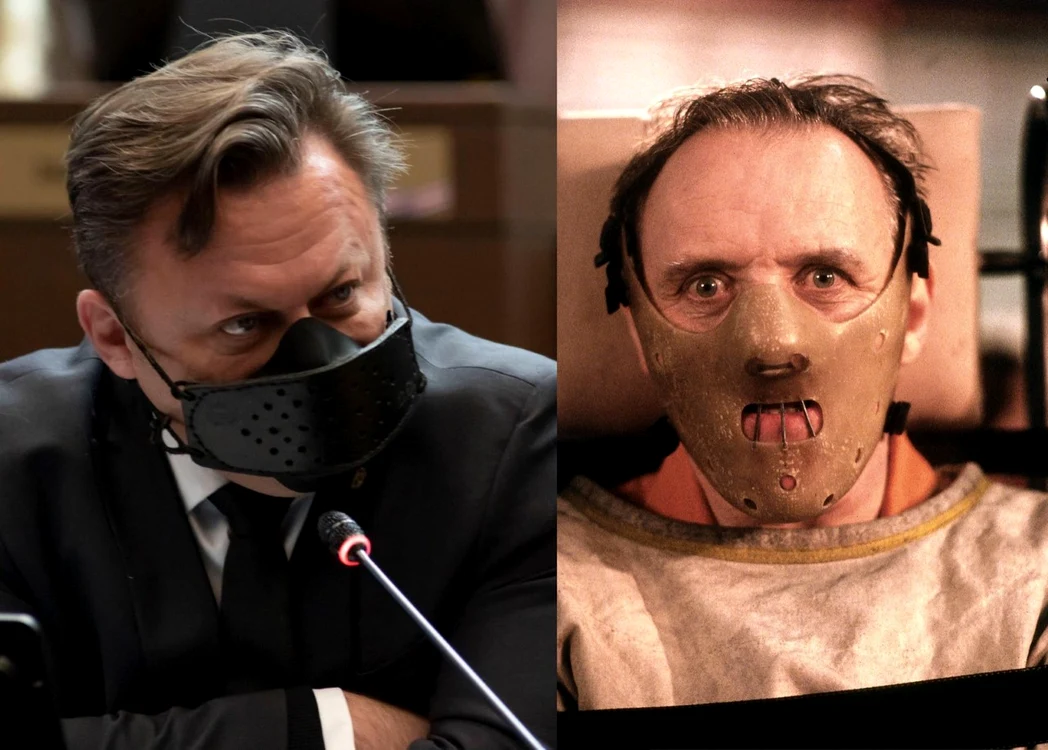 
    Jurnaliştii  l-au asemănat  cu celebrul  personaj  de film  Hanibal Lecter   