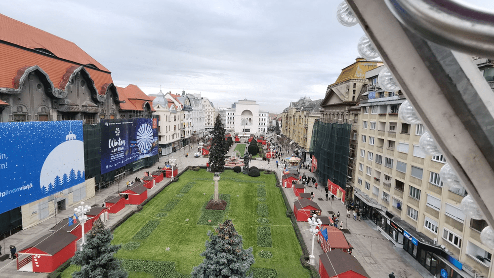 Ultimul weekend cu roata panoramică în centrul Timișoarei. A avut mare căutare la turiști VIDEO