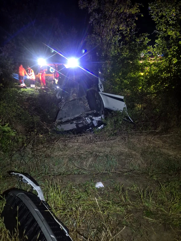 Accident rutier mortal pe DN64 în Orlești Vâlcea cu doi morți și doi răniți Foto ISU Vâlcea 