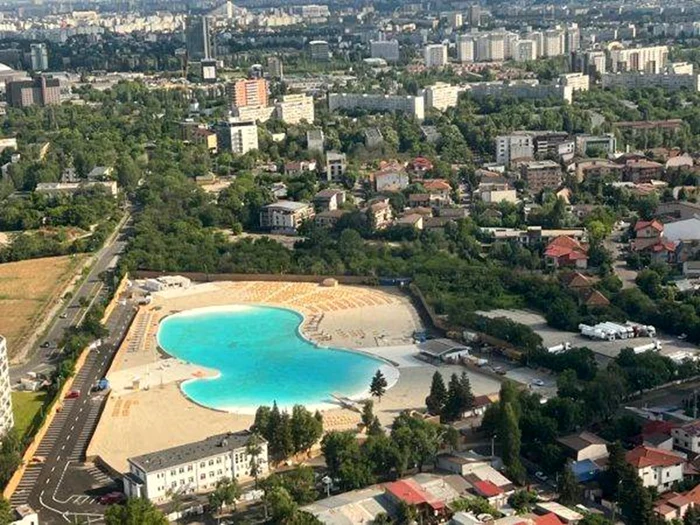 Plaja urbană se află în nordul Capitalei