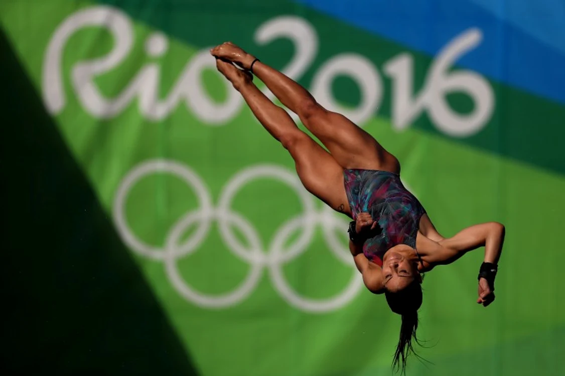 
    Ingrid de Oliveira practică un sport extrem de greu, săriturile în apă, în care orice eroare se plătește scumpFoto: Guliver / GettyImages  