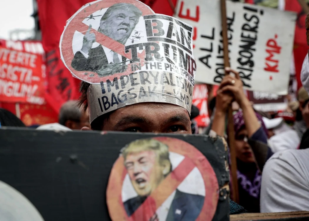 Protest împotriva lui Trump la Manila, Filipine Foto: EPA