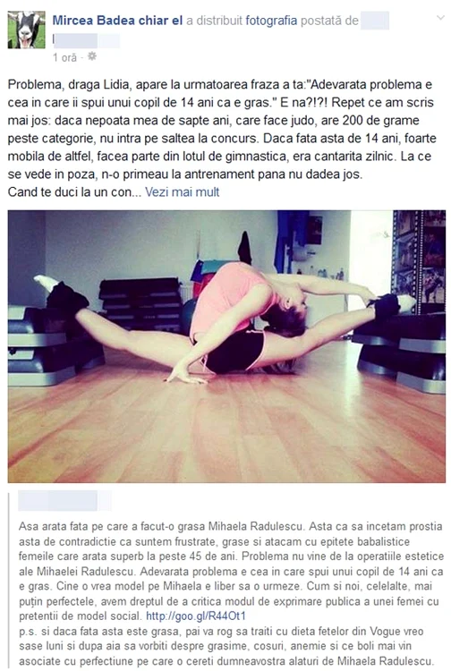 Mircea Badea a alea să scrie un mesaj pentru Crina