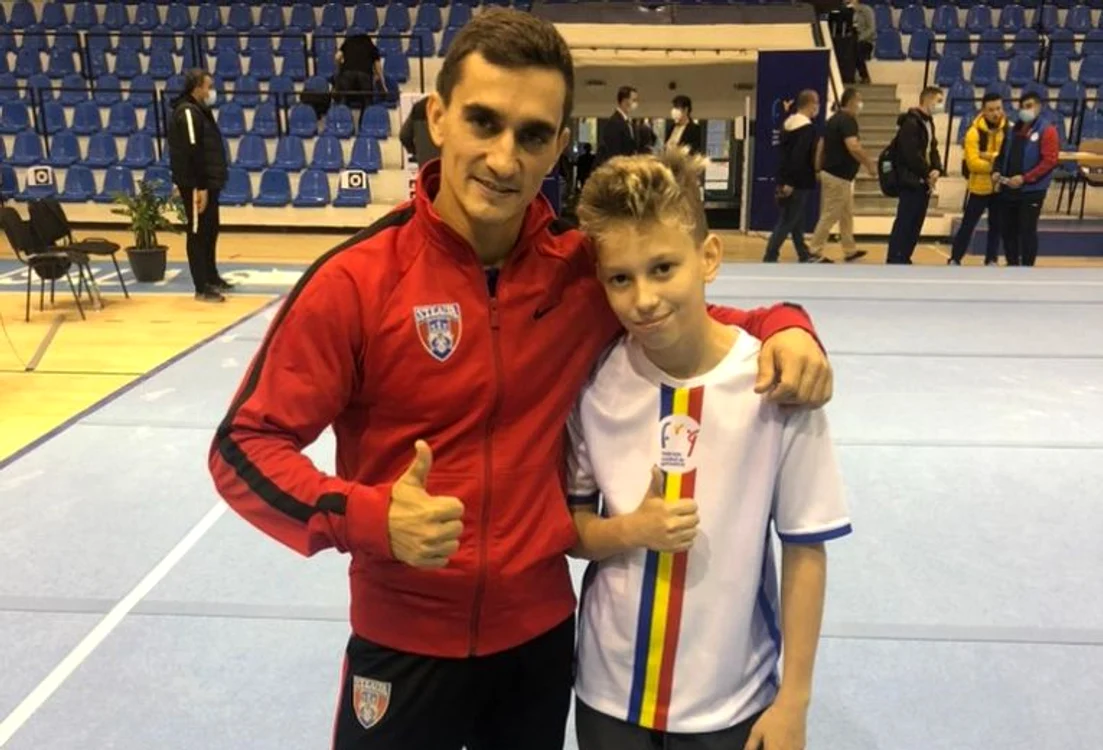 
    Marian Drăgulescu și fiul său, Richard  