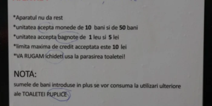 mesaj toaleta
