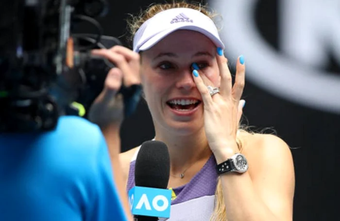 Caroline Wozniacki a avut lacrimi în ochi la discursul de retragereFOTO: Guliver/ Gettyimages