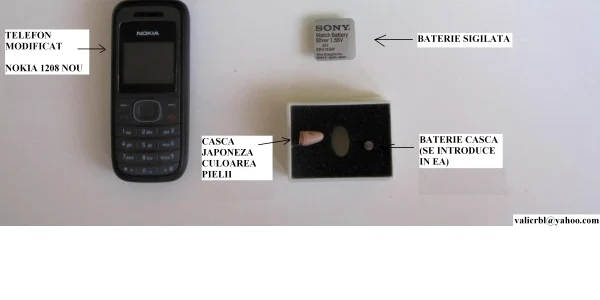 Telefonul mobil Elite cu microcasca japoneză, în valoare de 600 de lei