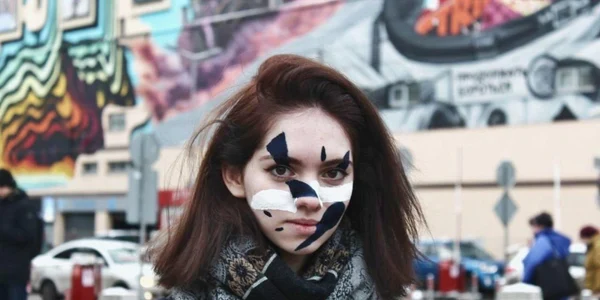 Machiaj împotriva dispoziteve de recunoaştere facială FOTO Facebook/Ekaterina Nenasheva