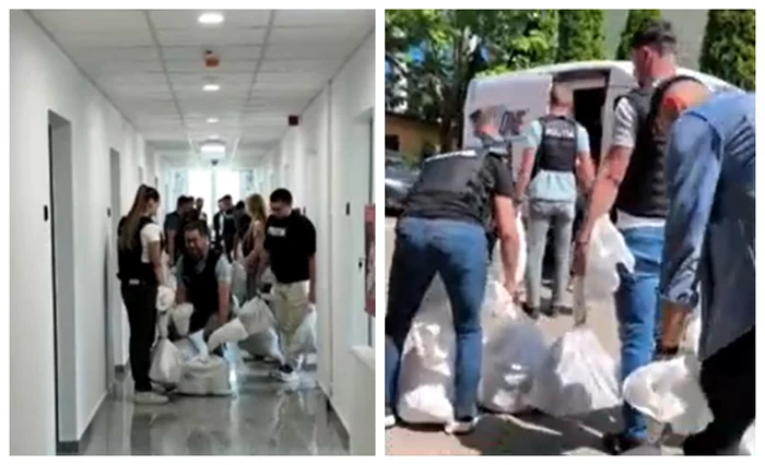 Sacii cu bani au fost recuperați FOTO Captură video