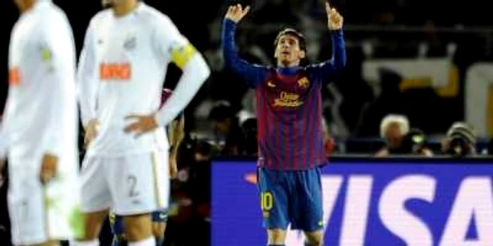 Leo Messi a fost autorul unei "duble" contra lui Santos