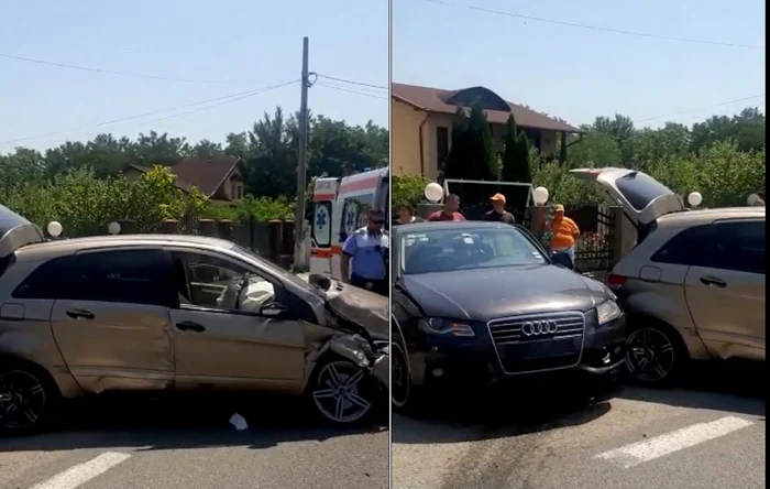 Accident pe DN 7 - E 81 Valea Oltului la Seaca - Vâlcea Foto colaj