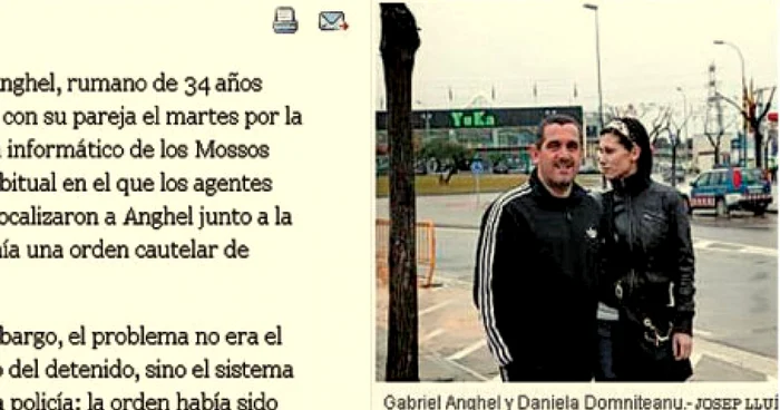 Incidentul petrecut la Salou a fost prezentat pe larg în cotidianul „El Pais”