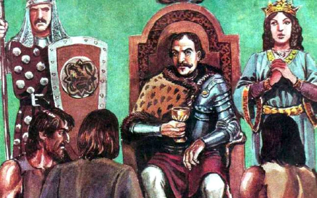Ioan de Hunedoara. Ilustraţie în volumul Povestiri Istorice, de Dumitru Almaş.