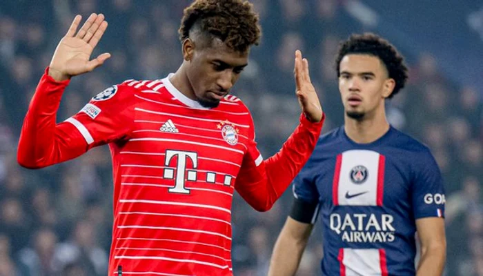 Reacția lui Kingsley Coman (în roșu) după golul său de marți