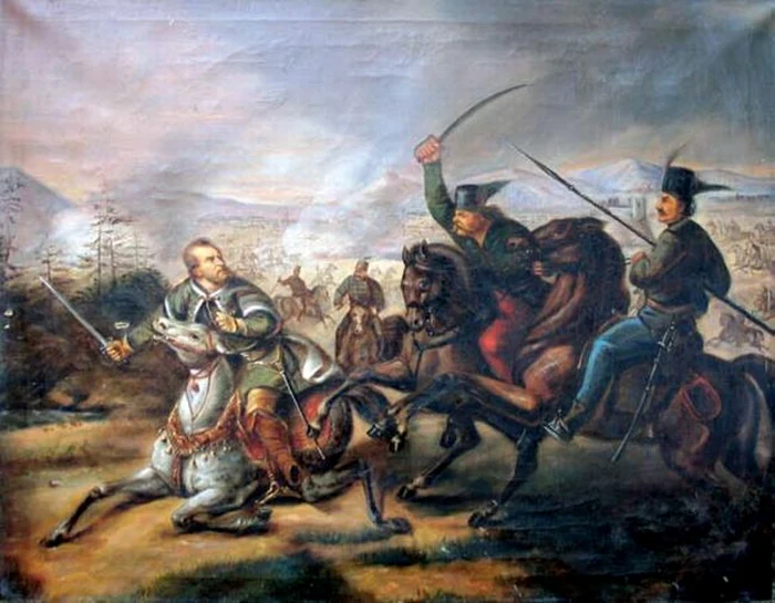 Batalia de la Feldioara – Foto: Muzeul de Arta Brasov Pictură de Anton Fiala (1812, Nimburg, Cehia-1863?)