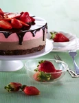 Layered gateau (cake) with custard and strawberries jpeg