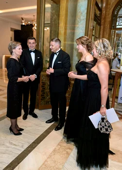 Principesa Sofia și Radu Ghină la gala anuală a Camerei de Comerț Elveția–România. FOTO: Daniel Angelescu, Casa Majestății Sale