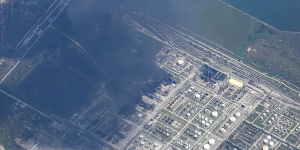 Explozie la Rafinăria Petromidia din Năvodari 2 iulie 2021 fotografii de sus aeriene FOTO Inquam Photos / George Calin