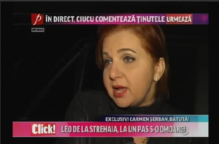 Carmen Şerban a vorbit cu reporterul Click! de la Prima Tv
