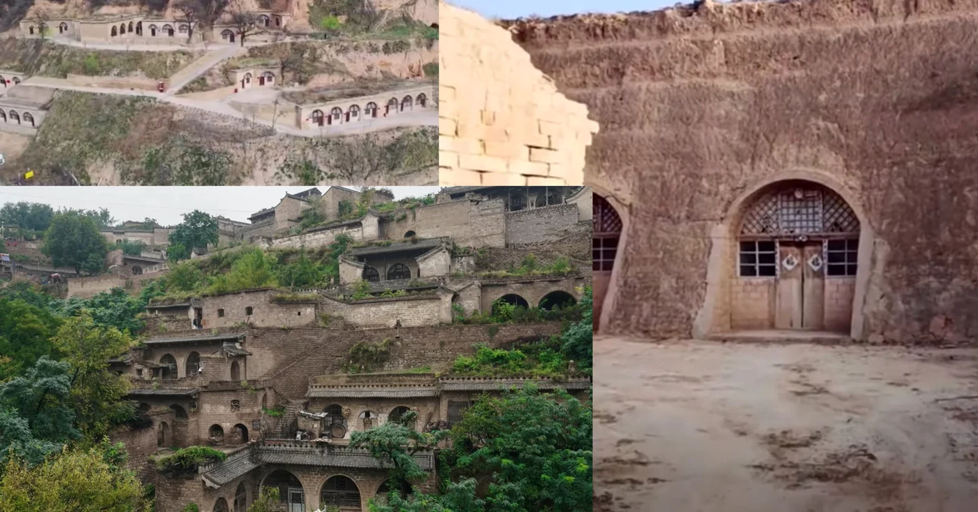  Locuințele asemănătoare celor din Epoca de Piatră din China / Foto: Colaj captură video