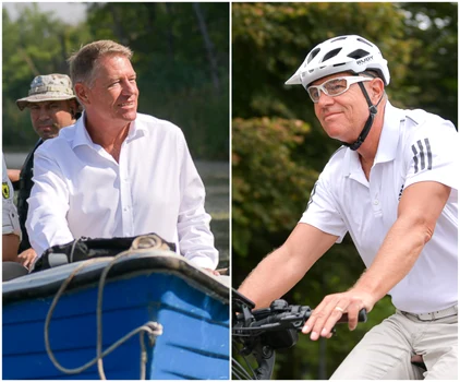 38 klaus iohannis in barca la comana si pe bicicleta la cotroceni jpg jpeg