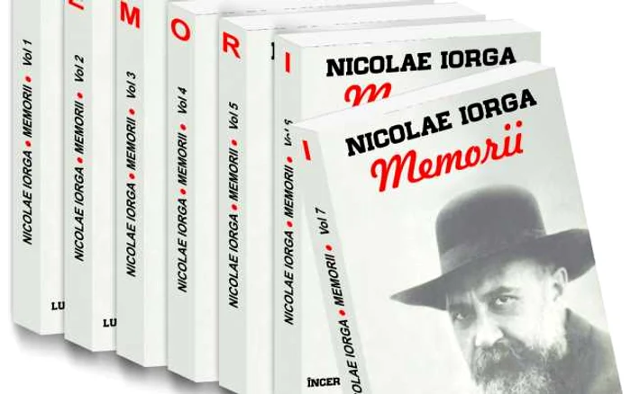 Seria de volume "Memorii" de Nicolae Iorga care va fi distribuită cu "Adevărul"