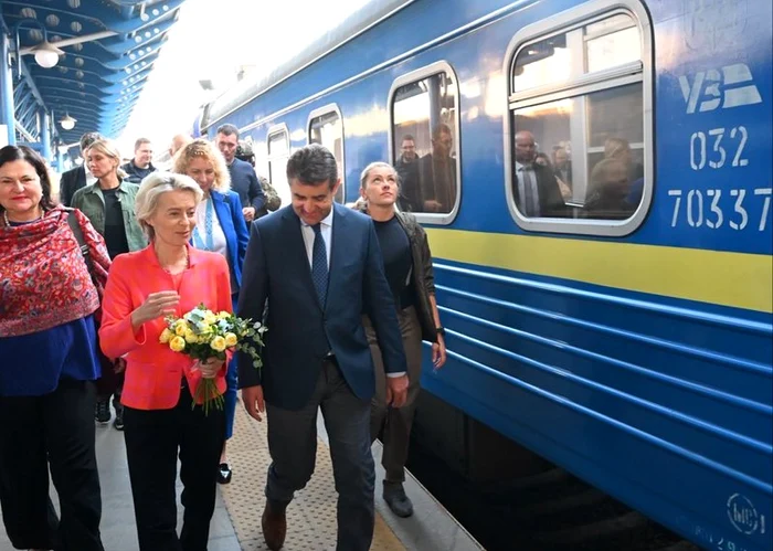 Ursula von der Leyen a ajuns la Kiev - Foto X