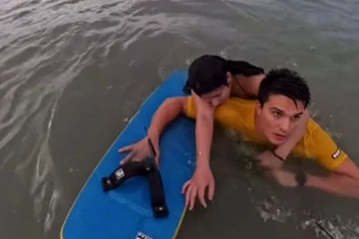 Bruno Lobo, filmat în timp ce salva o femeie de la înec